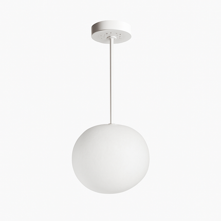 Suspension design LED ovale en verre blanc — LZ4M9X2