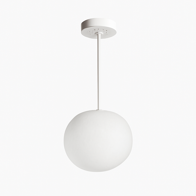 Suspension design LED ovale en verre blanc — LZ4M9X2