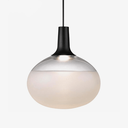Suspension LED ovale blanche au design contemporain — LZ7XQ2