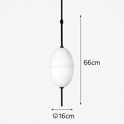 Suspension en verre bleu forme goutte au design moderne — LZ4X9M