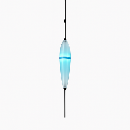 Suspension en verre bleu forme goutte au design moderne — LZ4X9M