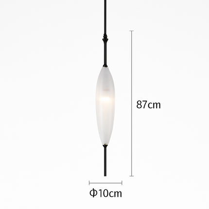 Suspension en verre bleu forme goutte au design moderne — LZ4X9M