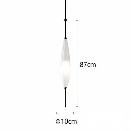 Suspension en verre bleu forme goutte au design moderne — LZ4X9M