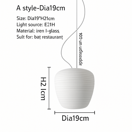 Suspension en verre au design nordique pour décoration intérieure — LZ4X9M