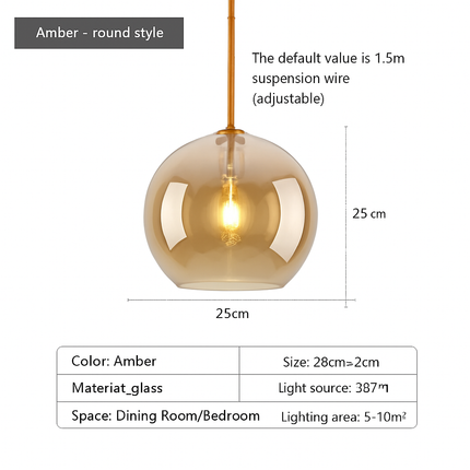 Suspension en verre au design nordique pour intérieur élégant — LZ4G7Q2N