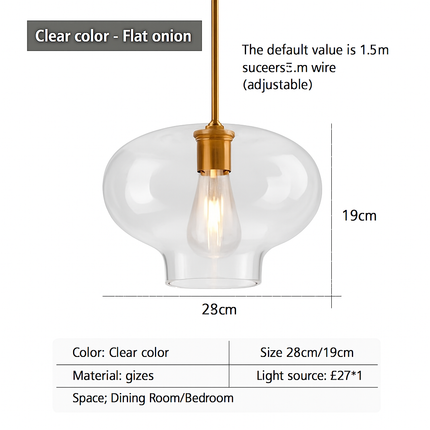 Suspension en verre au design nordique pour intérieur élégant — LZ4G7Q2N