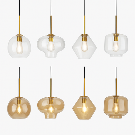 Suspension en verre au design nordique pour intérieur élégant — LZ4G7Q2N
