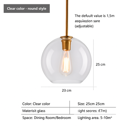 Suspension en verre au design nordique pour intérieur élégant — LZ4G7Q2N