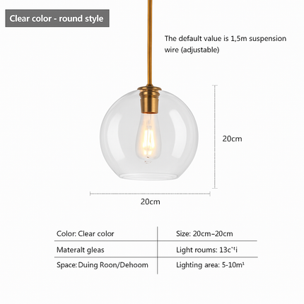 Suspension en verre au design nordique pour intérieur élégant — LZ4G7Q2N