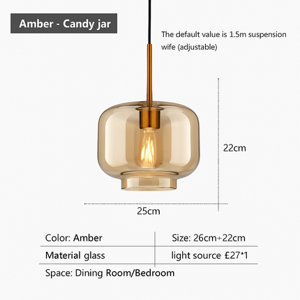 Suspension en verre au design nordique pour intérieur élégant — LZ4G7Q2N