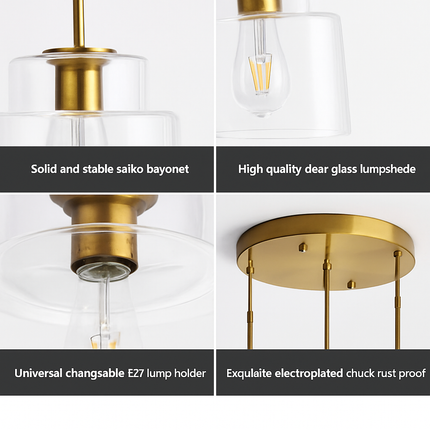 Suspension en verre au design nordique pour intérieur élégant — LZ4G7Q2N