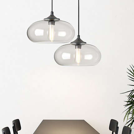 Suspension ovale en verre design Ball — LZ4X9P