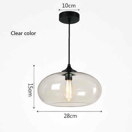 Suspension ovale en verre design Ball — LZ4X9P