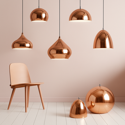 Suspension design en rose gold aux formes variées — LZ4P9XQ