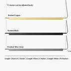 Couleur argent / L140cm / Blanc chaud