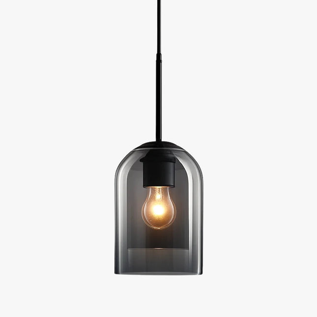 Suspension double verre fumé au design arrondi — LZ4X9J