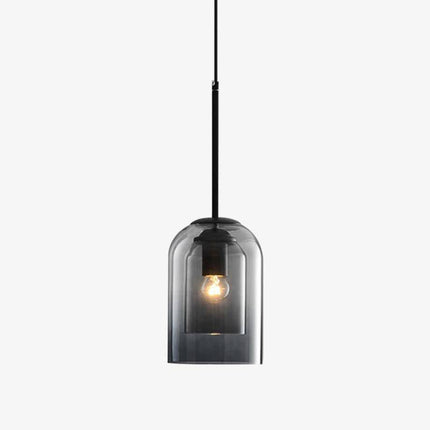 Suspension double verre fumé au design arrondi — LZ4X9J