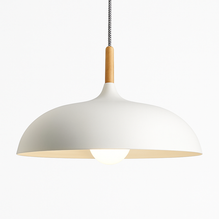 Suspension en aluminium coloré avec tige en bois — LZ4X9P2