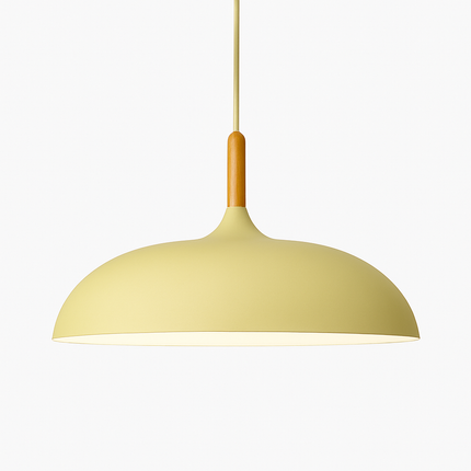 Suspension en aluminium coloré avec tige en bois — LZ4X9P2