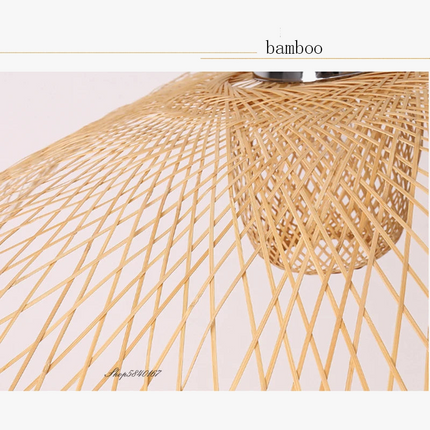 Suspension créative en bambou pour éclairage intérieur moderne — LZ4P9XQ