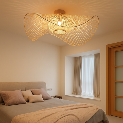 Suspension japonaise en bambou pour salle à manger E27 — LZ4X9P2Q