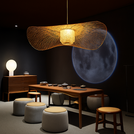 Suspension japonaise en bambou pour salle à manger E27 — LZ4X9P2Q