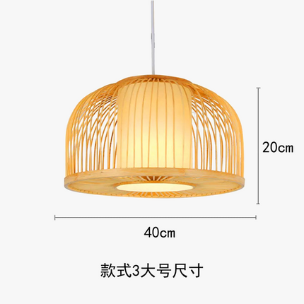 Suspension lumineuse en bois style chinois pour restaurant japonais — LZ4G7T9