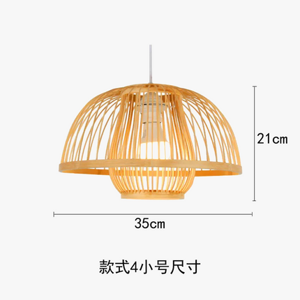 Suspension lumineuse en bois style chinois pour restaurant japonais — LZ4G7T9