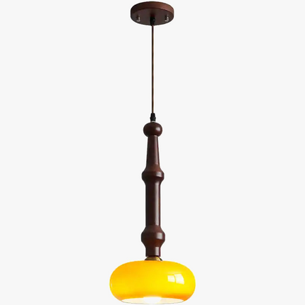 Suspension en bois d’hévéa et verre pour intérieur moderne — LZ4X9Q2