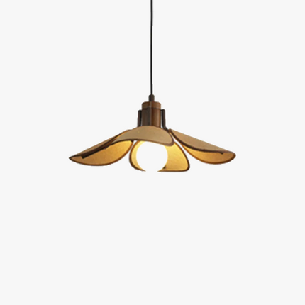 Suspension en bois et lin style sud-est asiatique avec fil réglable — LZ4XJ7