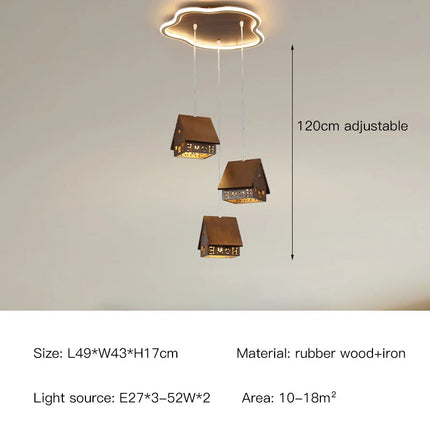 Suspension en bois massif au design créatif pour chambre d’enfant — LZ4XJ9