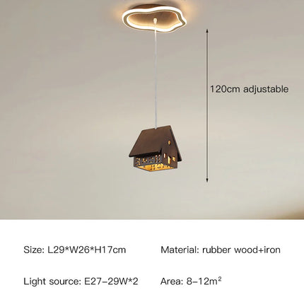 Suspension en bois massif au design créatif pour chambre d’enfant — LZ4XJ9