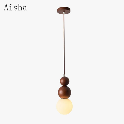 Suspension en bois massif style japonais Wabi Sabi pour intérieur — LZ4XJ9