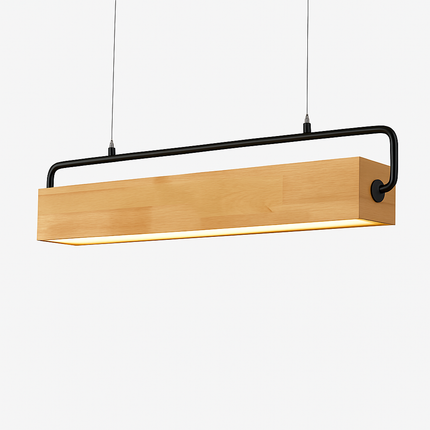 Suspension LED en bois style nordique pour salle à manger et café — LZ4X9M
