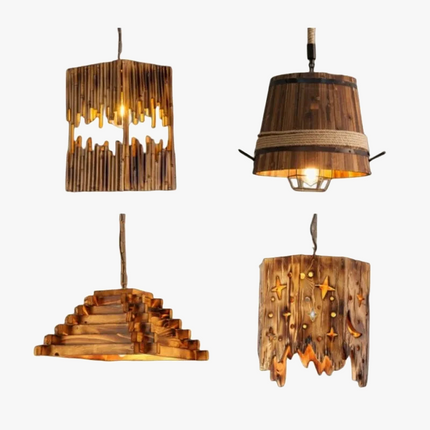 Suspension en bois style nordique pour cafés, bars et restaurants — LZ4X9T2