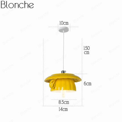 Suspension décorative en céramique avec motif tasse de thé et théière — LZ4P9XJ2