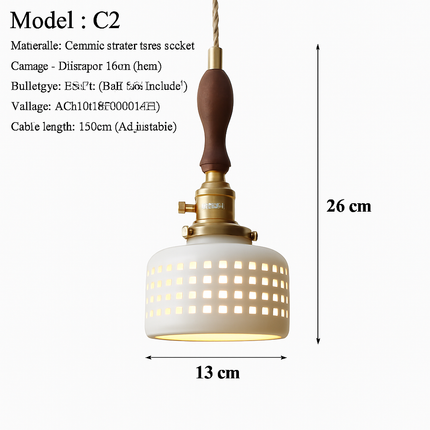 Suspension en céramique moderne à motif floral nordique — LZ4X9P