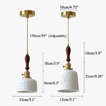 Suspension en céramique moderne à motif floral nordique — LZ4X9P