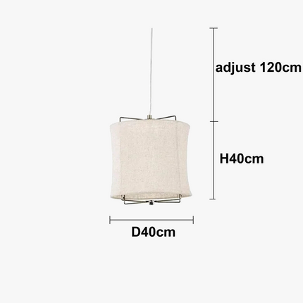 Suspension artisanale en coton et lin style wabi sabi pour hôtels et restaurants — LZ4X9T2