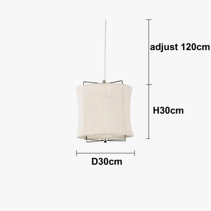 Suspension artisanale en coton et lin style wabi sabi pour hôtels et restaurants — LZ4X9T2