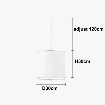 Suspension artisanale en coton et lin style wabi sabi pour hôtels et restaurants — LZ4X9T2