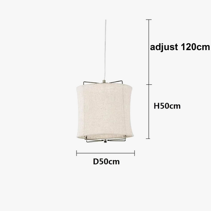Suspension artisanale en coton et lin style wabi sabi pour hôtels et restaurants — LZ4X9T2