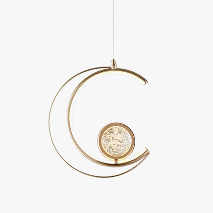Suspension élégante en cristal forme croissant de lune nordique — LZ4P9XQ