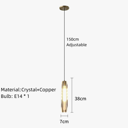 Suspension longue en cristal de luxe design — LZ4X9M