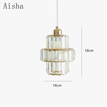 Suspension en cristal doré style loft moderne luxe — LZ4P9XQ