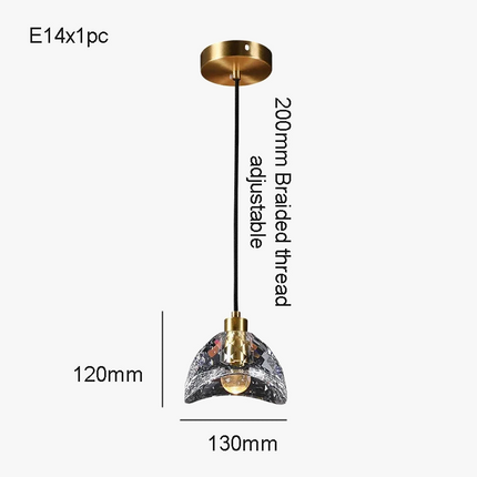 Suspension en cristal K9 brillant à structure diamant en laiton — LZ4G7XQ