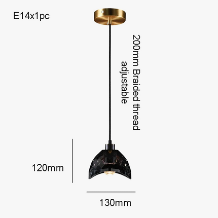Suspension en cristal K9 brillant à structure diamant en laiton — LZ4G7XQ