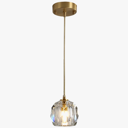 Suspension en cristal K9 et cuivre au design nordique créatif — LZ4B7X