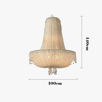 Suspension en cristal transparent au design rétro luxueux — LZ4X9T2