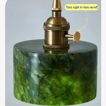 Suspension en jade naturel style rétro français pour intérieur élégant — LZ4X9P2Q
